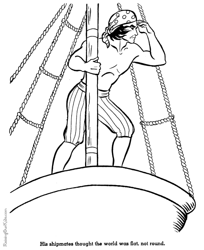 US history coloring pages  Discovery of America