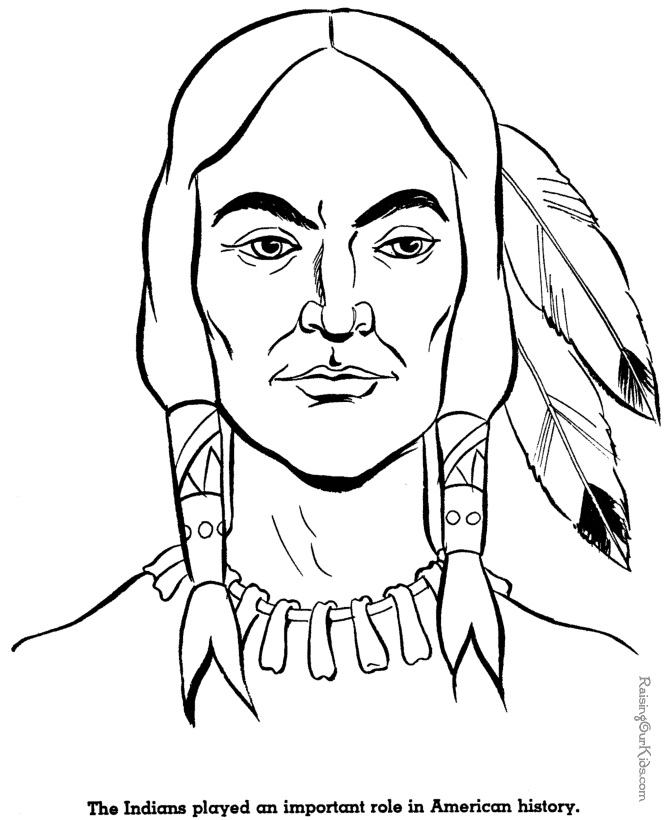 native american kids coloring pages - photo #28