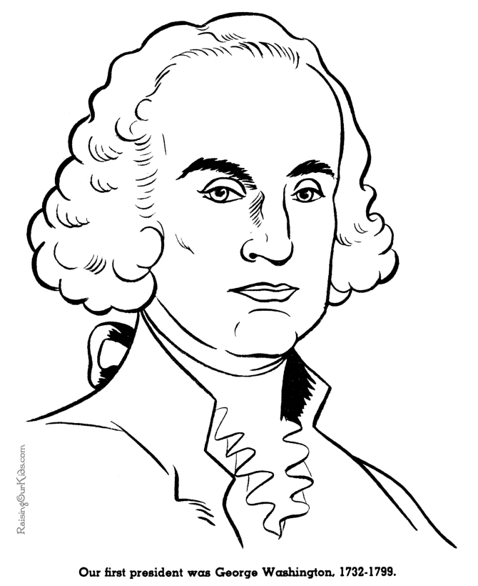 george washington coloring pages free - photo #29