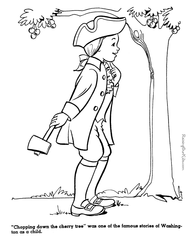 george washington coloring pages free - photo #34