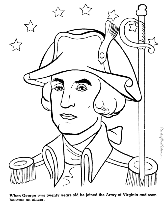george washington coloring pages free - photo #5