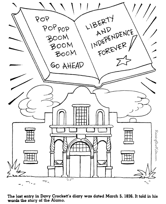 texas independence day coloring pages - photo #7