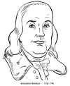 Benjamin Franklin coloring pages