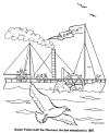 Robert Fulton steamboat coloring page