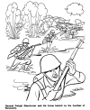 American history military coloring picture