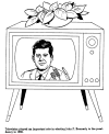 JFK history coloring pages