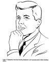 John F kennedy coloring page