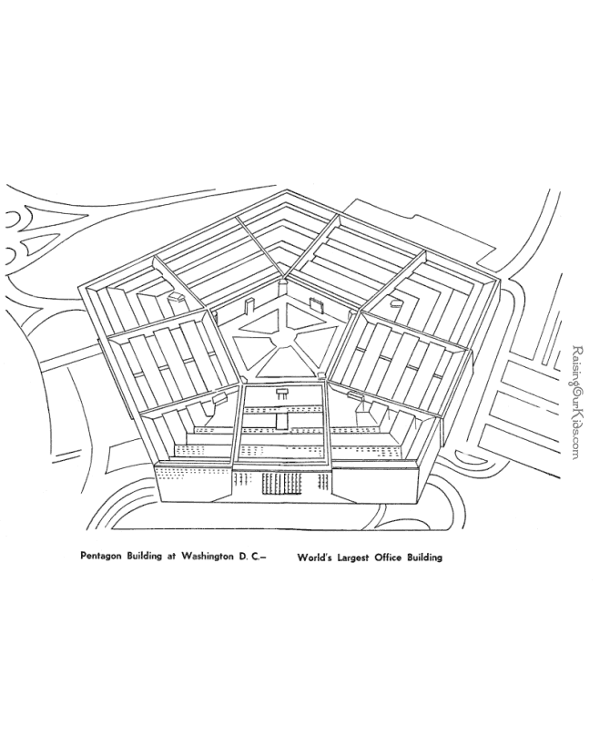 u s landmarks coloring pages - photo #27