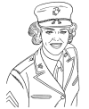 Military picture to color