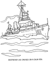 Military ship coloring pages