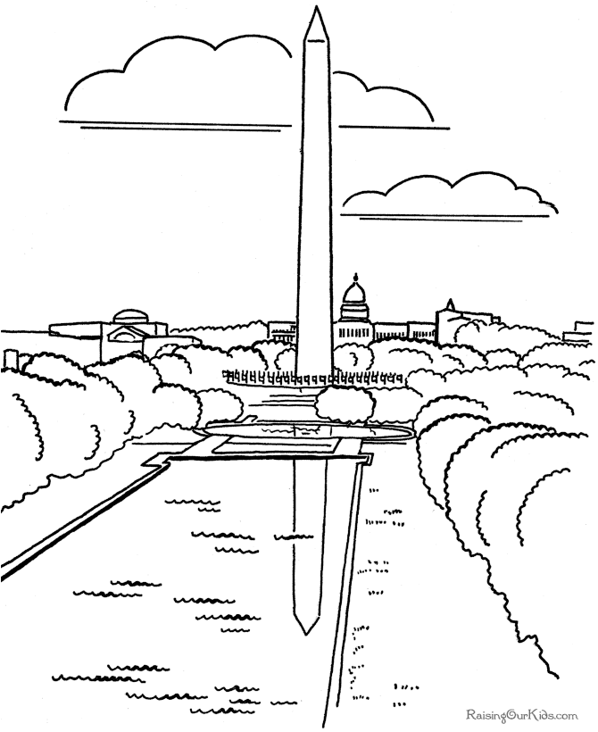 u s landmarks coloring pages - photo #6