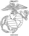 Printable Marine insigne drawing