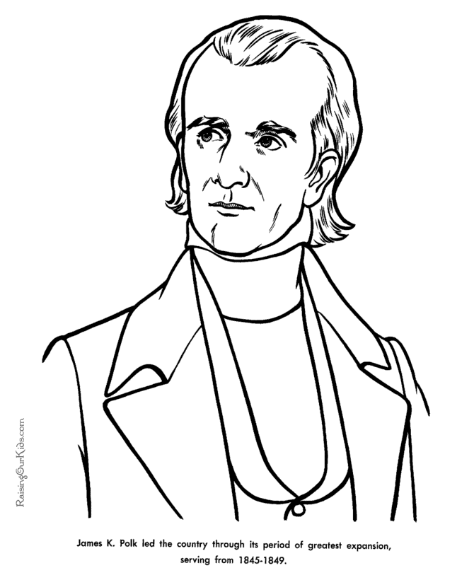 james k polk coloring pages - photo #2