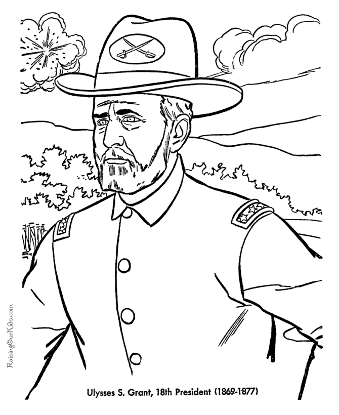 ulysses grant coloring pages - photo #3