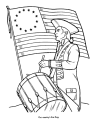 First American flag - coloring pages