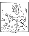 Betsy Ross flag coloring page
