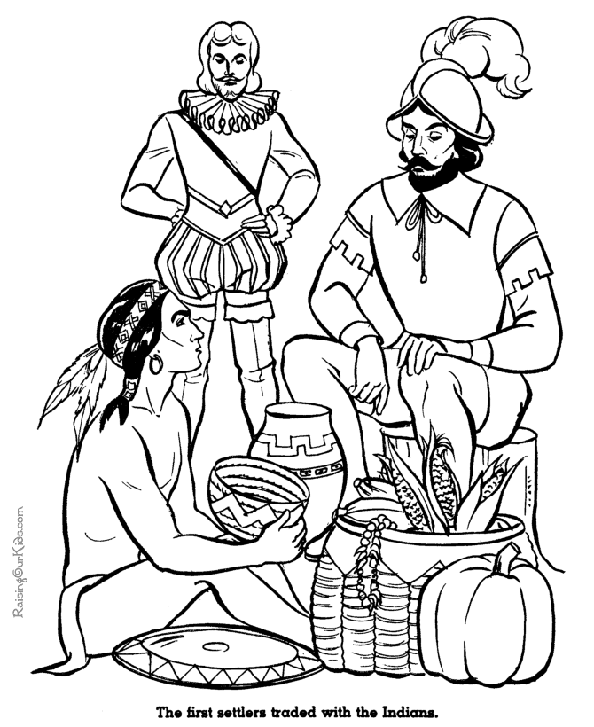 Native American Indian history coloring pages
