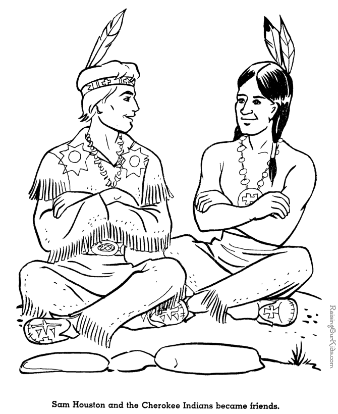 Native American History coloring pages