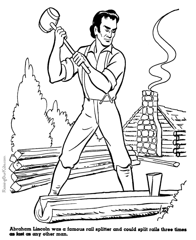 Life of Abraham Lincoln coloring pages for kid