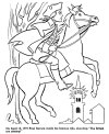 Paul Revere coloring page