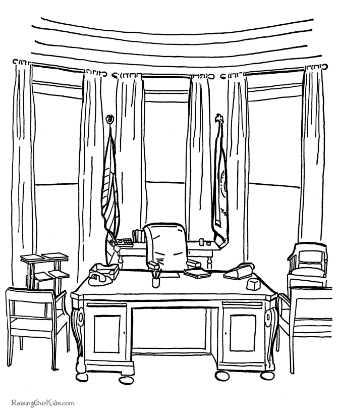 The Oval Office coloring pages