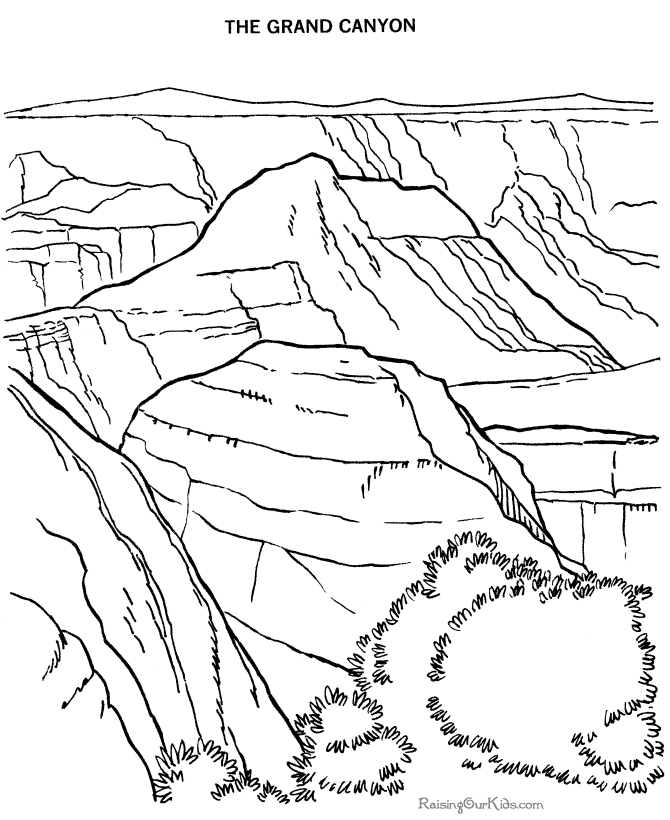 Historic Places - Grand Canyon coloring page