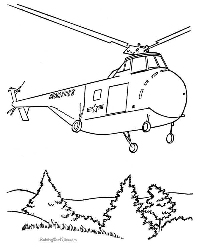 Free marine coloring page