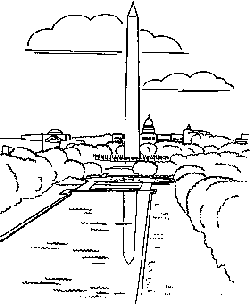 Washington Monument coloring page