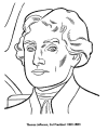 Thomas Jefferson coloring pages