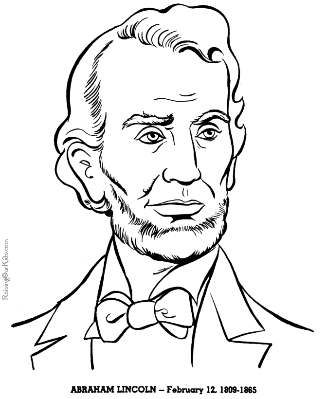 Abraham Lincoln Coloring Pages Free And Printable