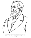 James Garfield facts and coloring page